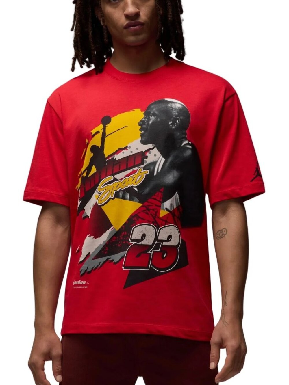 Jordan Men’s Statement Short Sleeve T-Shirt Red, Size Small (New)